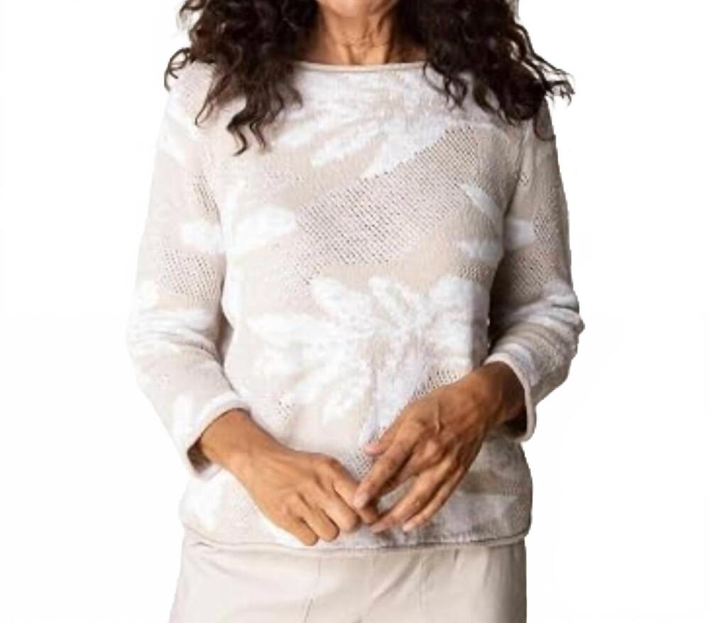 NEW HABITAT women's sunflower stitching sweatshirt in willow